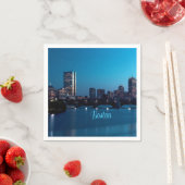 Boston Massachusetts City Skyline Serviette (Beispiel)