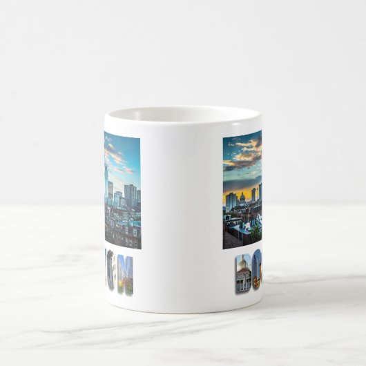 Boston Massachusetts City Skyline Travel Foto Kaffeetasse (Mittel)