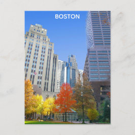 Boston Massachusetts City Skyline Travel Foto Postkarte