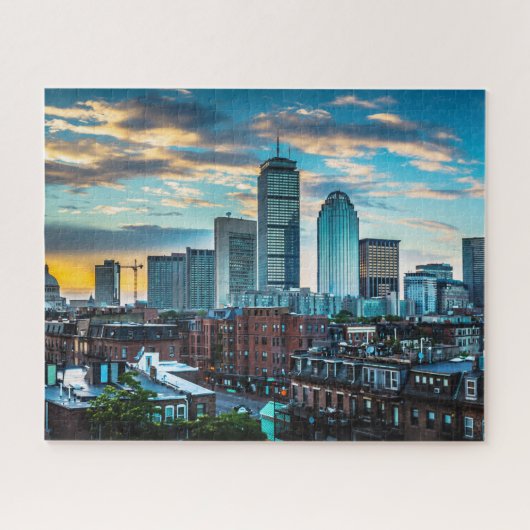 Boston Massachusetts City Skyline Travel Foto Puzzle (Horizontal)