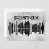 Boston Massachusetts City Skyline Travel Postkarte (Vorne/Hinten)