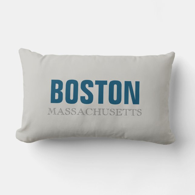 Boston Massachusetts City Throw Kissen (Vorderseite)