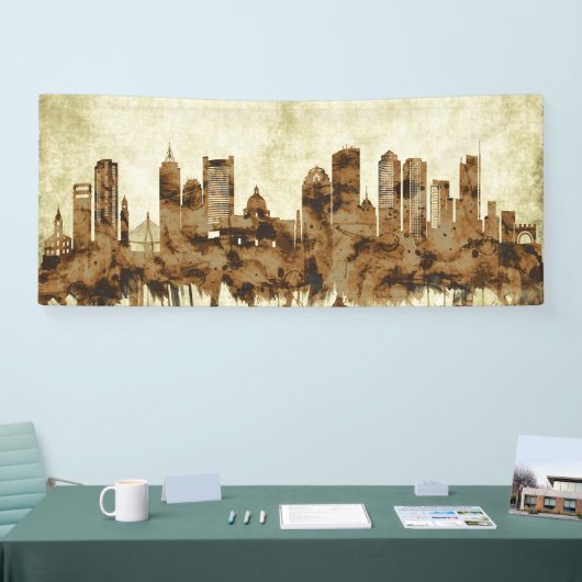 Boston Massachusetts Cityscape Banner (Messe)