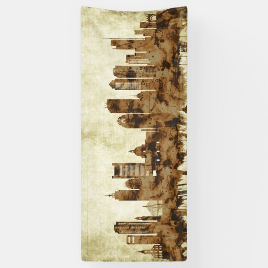 Boston Massachusetts Cityscape Banner (Vertikal)