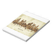 Boston Massachusetts Cityscape Notizblock (Rotiert)