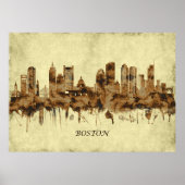 Boston Massachusetts Cityscape Poster (Vorne)