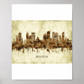 Boston Massachusetts Cityscape Poster (Vorne)