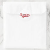 Boston Massachusetts Classic Design Runder Aufkleber (Tasche)