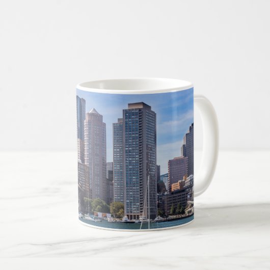 Boston Massachusetts Coffee Mug Waterfront Kaffeetasse (VorderseiteRechts)