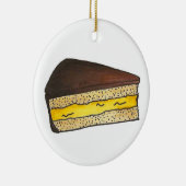 Boston Massachusetts Cream Pie Slice Dessert Keramik Ornament (Rechts)