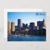 Boston Massachusetts Downtown City Skyline Postkarte (Vorne/Hinten)