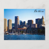 Boston Massachusetts Downtown City Skyline Postkarte (Vorderseite)