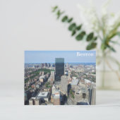 Boston Massachusetts Downtown City Skyline Travel Postkarte (Stehend Vorderseite)