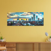 Boston Massachusetts Downtown Skyline Panorama Leinwanddruck (Insitu (Wohnzimmer))