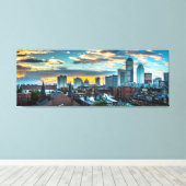 Boston Massachusetts Downtown Skyline Panorama Leinwanddruck (Insitu (Holzboden))