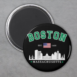 Boston Massachusetts Est. 1630 Funny Travel Magnet