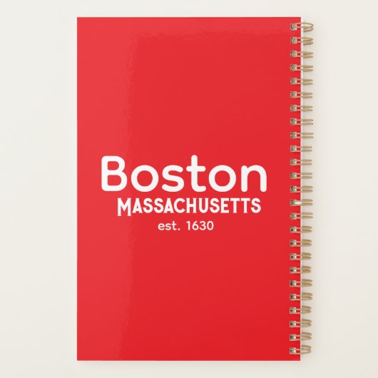 Boston, Massachusetts est. 1630 Planner  Planer (Rückseite)