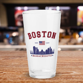 Boston Massachusetts Est. 1630 Travel Glas