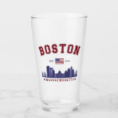 Boston Massachusetts Est. 1630 Travel Glas (Vorderseite)