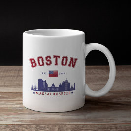 Boston Massachusetts Est. 1630 Travel Kaffeetasse