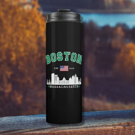 Boston Massachusetts Est. 1630 Vintage Thermosbecher