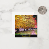 Boston, Massachusetts Fall Foliage Comic Art 0533 Mitteilungskarte (Vorderseite/Rückseite Beispiel)