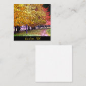Boston, Massachusetts Fall Foliage Comic Art 0533 Mitteilungskarte (Vorne/Hinten)
