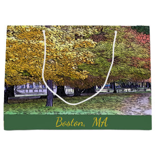 Boston, Massachusetts Fall Foliage Große Geschenktüte