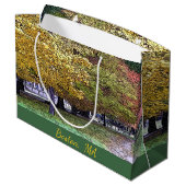 Boston, Massachusetts Fall Foliage Große Geschenktüte (Rückseite Schrägansicht)