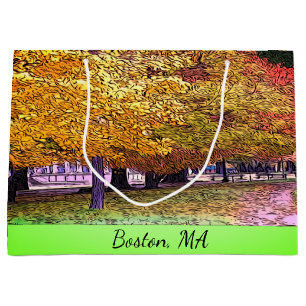 Boston, Massachusetts Fall Foliage Große Geschenktüte
