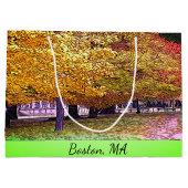 Boston, Massachusetts Fall Foliage Große Geschenktüte (Rückseite)