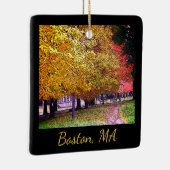 Boston, Massachusetts Fall Foliage Keramikornament (Rechts)