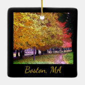 Boston, Massachusetts Fall Foliage Keramikornament (Rückseite)