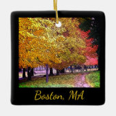 Boston, Massachusetts Fall Foliage Keramikornament (Vorderseite)