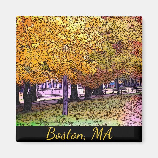 Boston, Massachusetts Fall Foliage Magnet (Vorne)