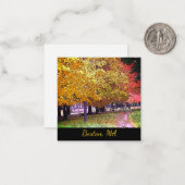 Boston, Massachusetts Fall Foliage Mitteilungskarte (Vorderseite/Rückseite Beispiel)