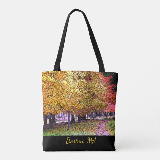 Boston, Massachusetts Fall Foliage Tasche (Rückseite)