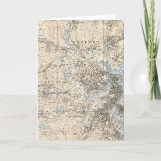 Boston, Massachusetts Feiertagskarte (Vorderseite)