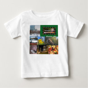 Boston, Massachusetts FotoCollage Baby T-shirt