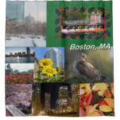 Boston, Massachusetts FotoCollage Duschvorhang (Vorderseite)