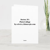 Boston, Massachusetts FotoCollage Karte (Rückseite)
