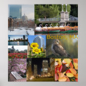 Boston, Massachusetts FotoCollage Poster (Vorne)