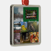 Boston, Massachusetts FotoCollage Silbernes Ornament (Rechts)