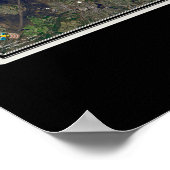 Boston Massachusetts from Space Satellite Map Poster (Ecke)