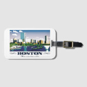Boston, Massachusetts Gepäckanhänger (Vorderseite (Horizontal))