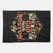 Boston Massachusetts Geschirrtuch (Horizontal)