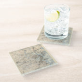 Boston, Massachusetts Glasuntersetzer (Schrägansicht)