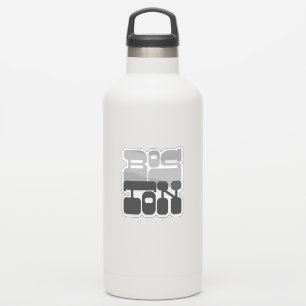 Boston Massachusetts Graue Bubble-Letter Aufkleber