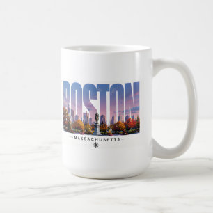 Boston Massachusetts Hafen Skyline Reise Szene Kaffeetasse