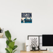 ⚓ Boston Massachusetts Historisch Poster (Heimbüro)